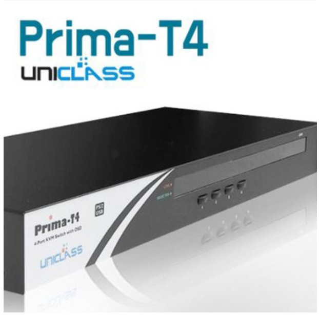 유니클래스 PRIMA-T4 4포트 랙마운트 KVM스위치 PS2 : 신성씨앤에스