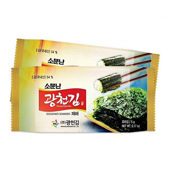 [광천김] 소문난 재래 도시락김 5g x 128봉 : 다온미니샵