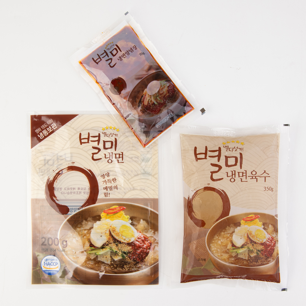 별다섯개 별미냉면 물냉면 비빔냉면 1인포장 : 별다섯개별미냉면