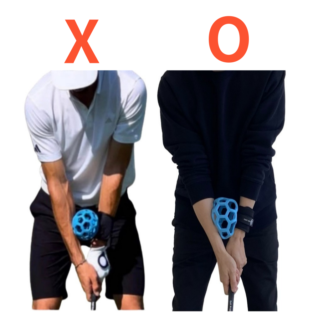 골프연습도구 상상엘보픽스 치킨윙 교정 바디스윙 임팩트볼 스윙연습기 : 상상golf