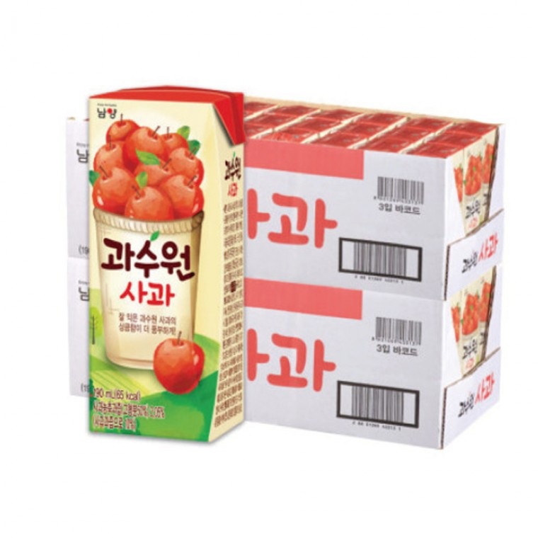 남양 과수원 사과 190ml 24팩X2개입 : 영군스토어