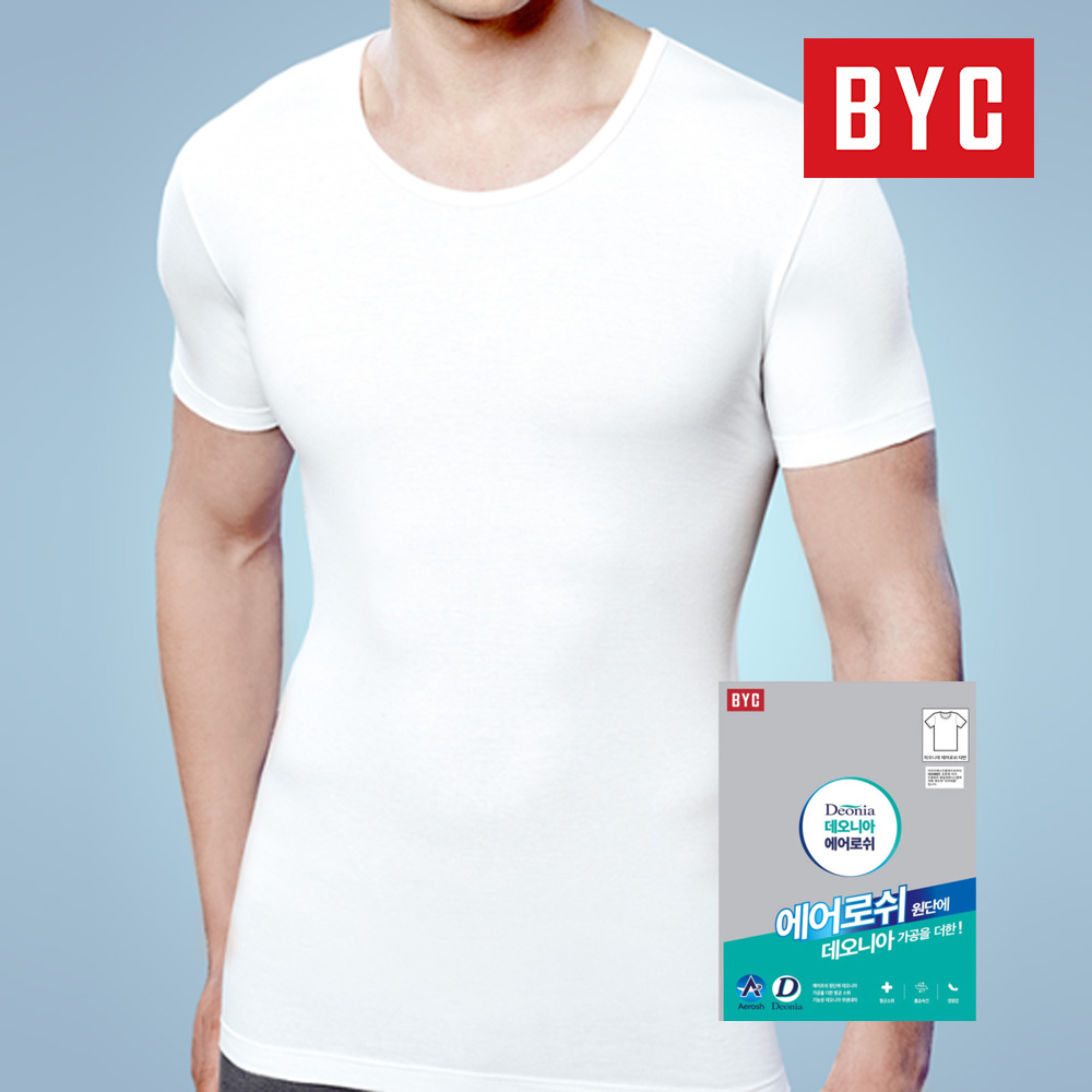 BYC 데오니아 에어로쉬 반팔 티셔츠 7008 1매입 : BYCMall