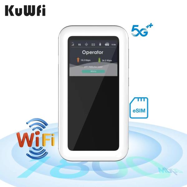 빠른출고 무료배송 KuWFi M46-e AX1800 5G E-Sim 휴대용 라우터, Mbps 속도, 고성능 모바일 Mah 미니 와이파이 : 핏트레이드11