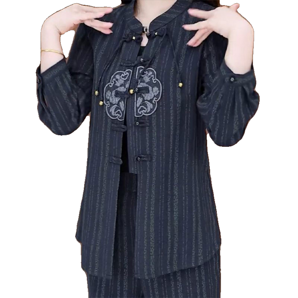 여성을위한 엄마의 패션 정장 여름 럭셔리 스타일 오버핏 슬리밍 하이 엔드 기질 아시아 선 : 라이마르