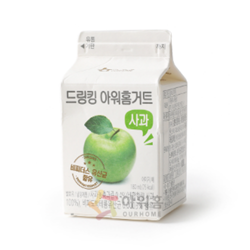 아워홈 드링킹 사과 180ml x 10개 사과요거트 사과음료 : 고삐