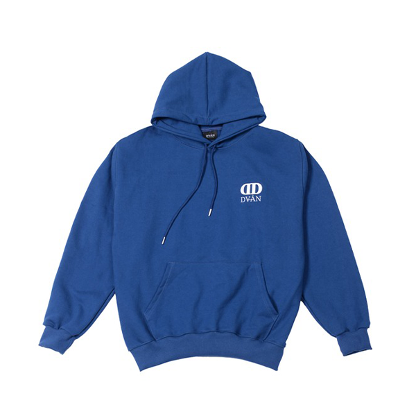 [ 드반 ] DVAN SIGNATURE LOGO EMB HOODIE BLUE 후드 티셔츠 : DVAN