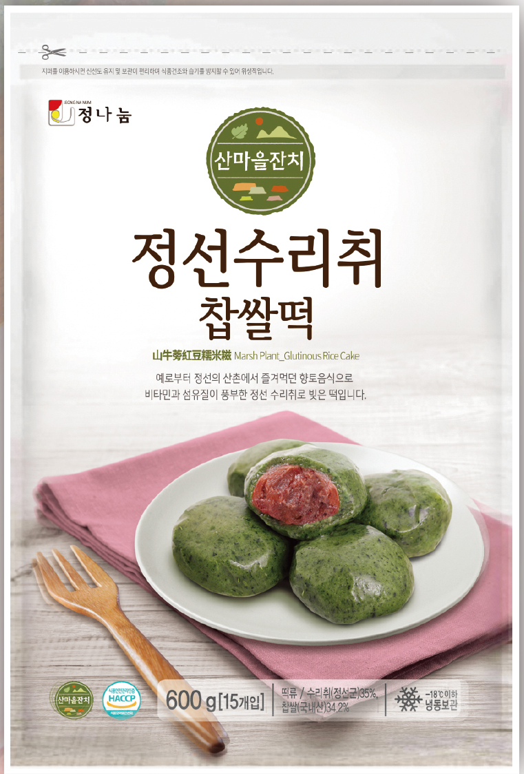 정선 수리취 찹쌀떡 (냉동) : 정선수리취떡