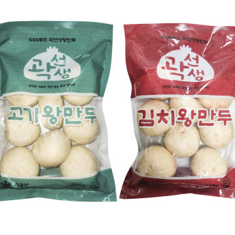 고기왕만두 550g & 김치왕만두 550g : GSS푸드 곽선생왕만두