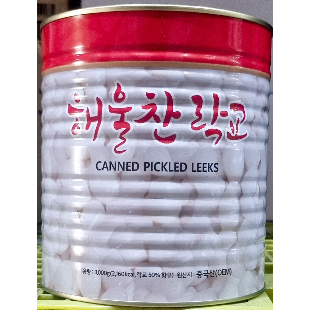 락교(삼도 3.1kg) 업소용 해울찬 염교 절임 통조림 : 아울렛쇼핑