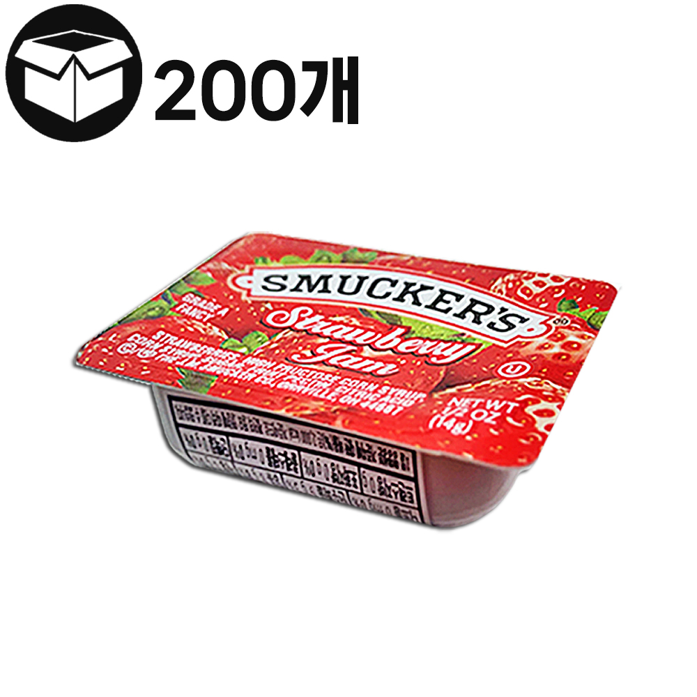 [제이케이푸드] 스머커스 딸기잼 (14g x 200ea) /일회용 : 제이케이푸드6983333