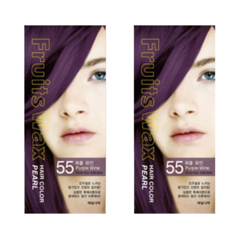 과일나라 후르츠왁스 헤어칼라 진주펄 염색약 60g (00호-99호) 2개 : 마켓 파랑