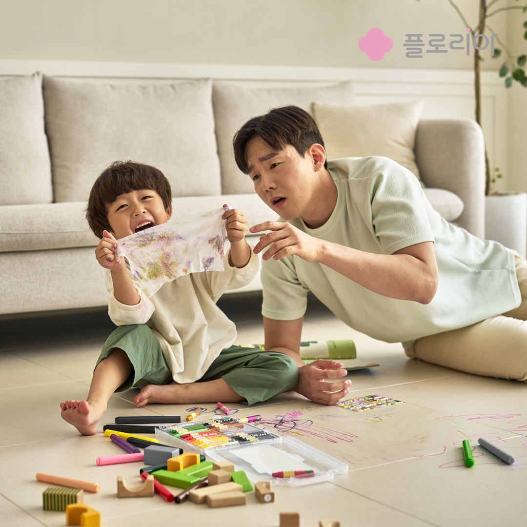 [리퍼브] 유아 층간소음매트 아기 TPU 거실 시공 안심 매트 50x50x2.3cm 센터 : 플로리아 FLORIA