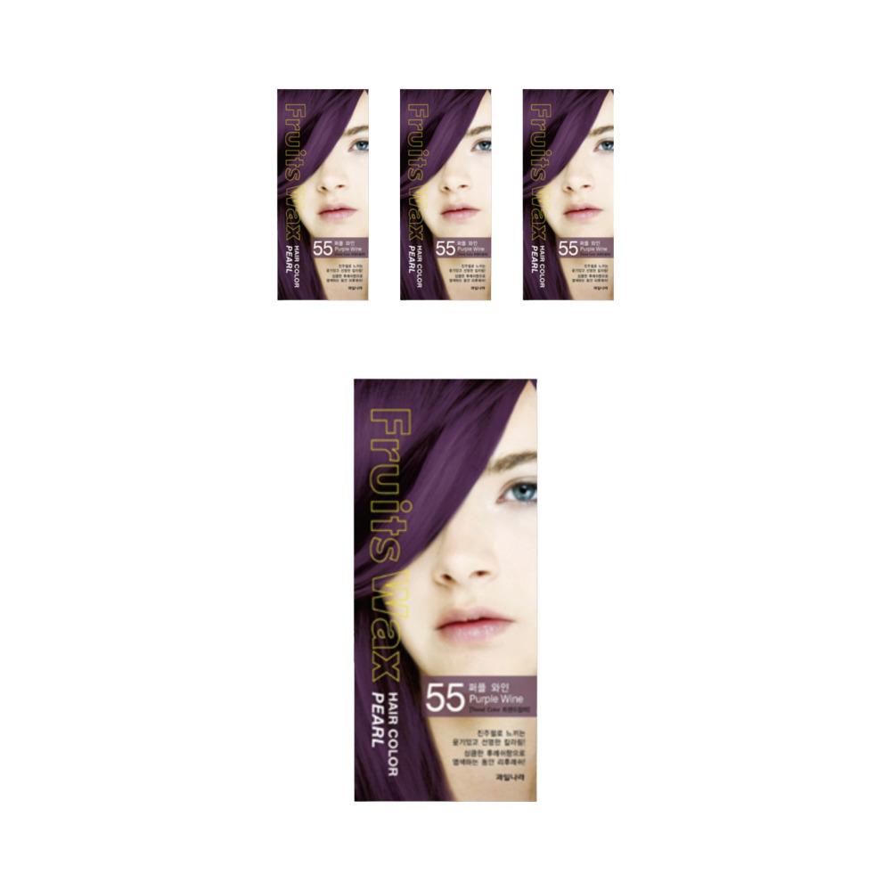 과일나라 후르츠왁스 헤어칼라 진주펄 염색약 60g (00호-99호) 4개 : 마켓 파랑