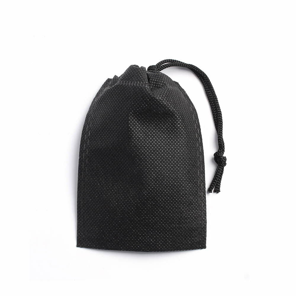 부직포주머니 부직포백 한쪽 끈 부직포파우치 블랙 16x25cm 30P : 클린블루