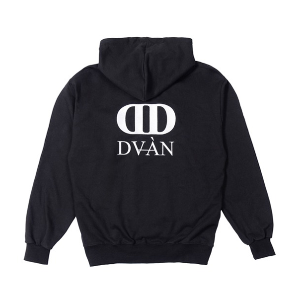 [ 드반 ] SIGNATURE LOGO EMB HOODIE BLACK 캐주얼 후드 블랙 : DVAN