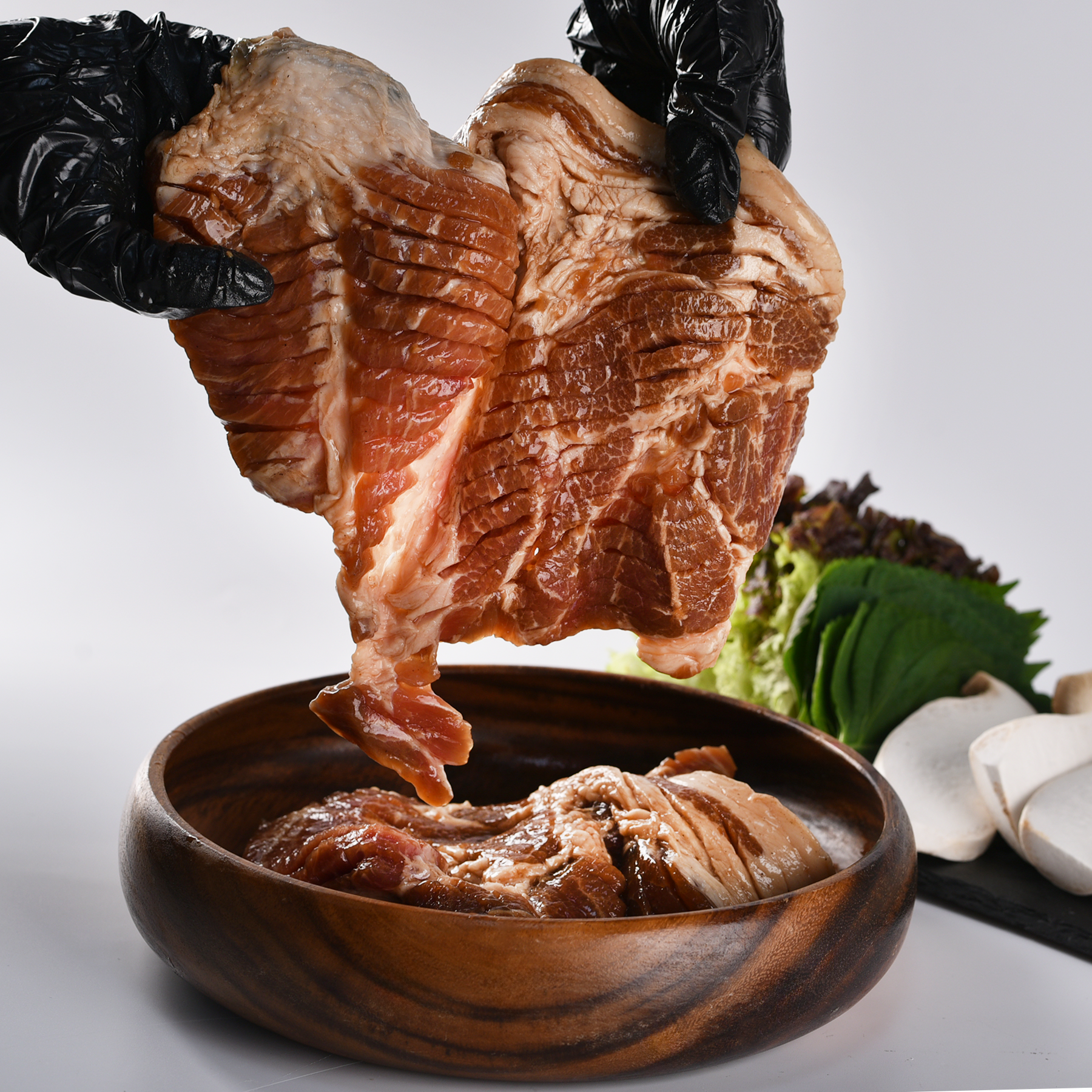 수입산 칼집 양념 목살 돼지 왕구이 양념구이 1kg : 정성고깃간