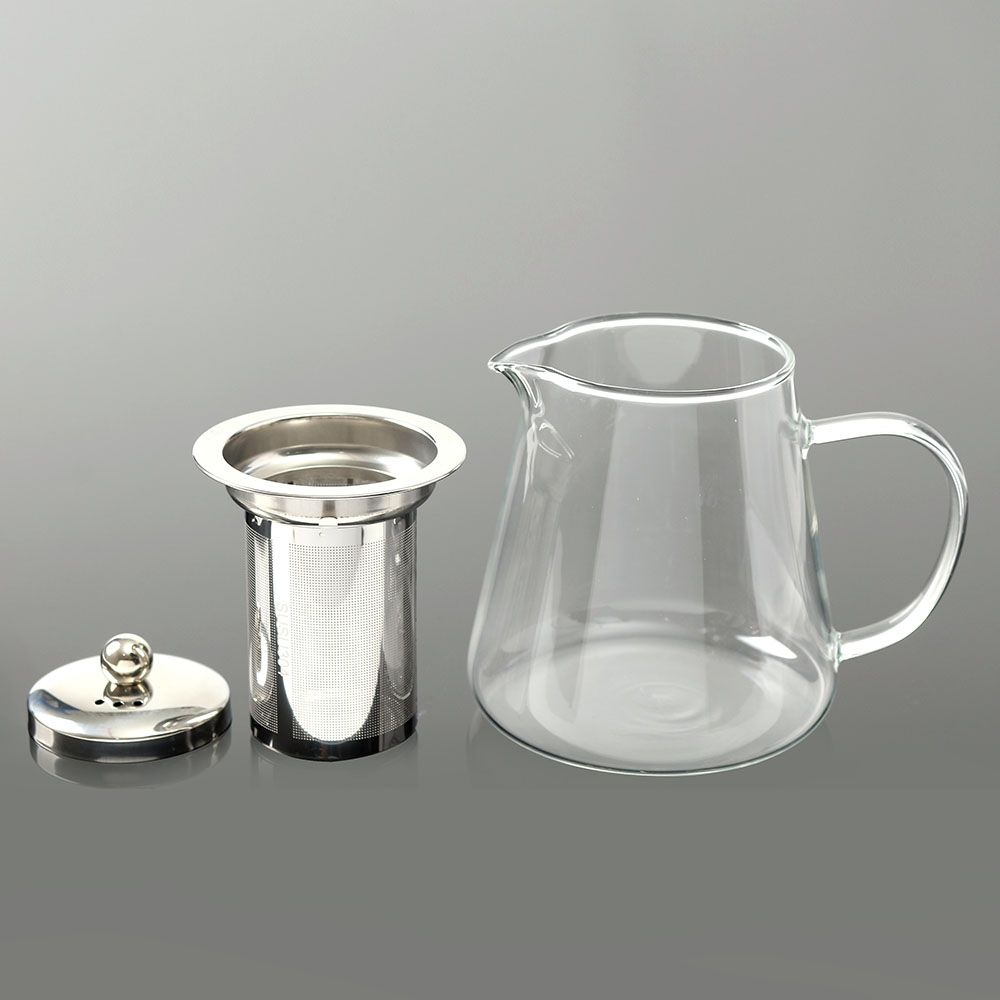 차 우리는 도구 티포트 주전자 내열유리 거름망 800mL : 빛나빈