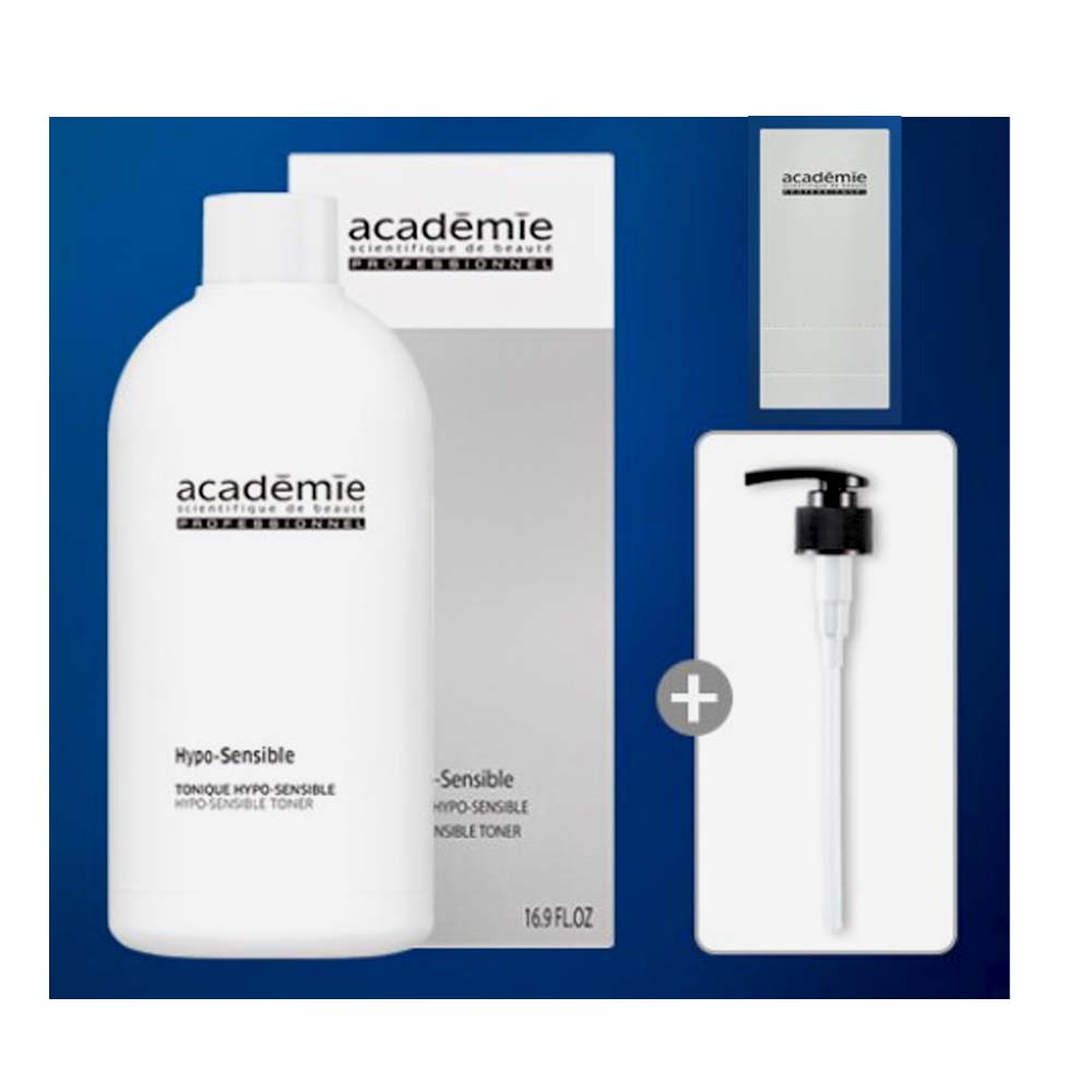 아카데미 토너 500ml 1통+펌프+화장솜 프랑스 에스테틱 아카데미 이뽀 쌍시블 토너 : LovelySKin