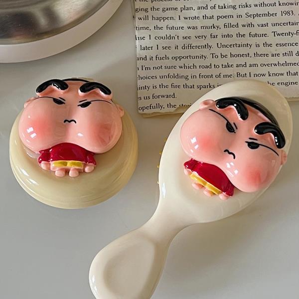 쿠션빗 애니메이션 짱구 만화 에어 쿠션 마사지 빗 접이식 귀여운 청소 학생 기숙사 홈 메이크업 : 유니종합유통