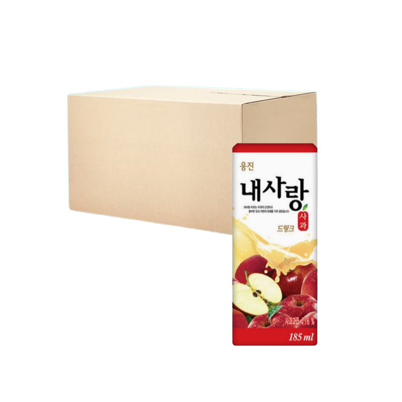 웅진 내사랑 사과 드링크 185ml 96개 : 진하유통
