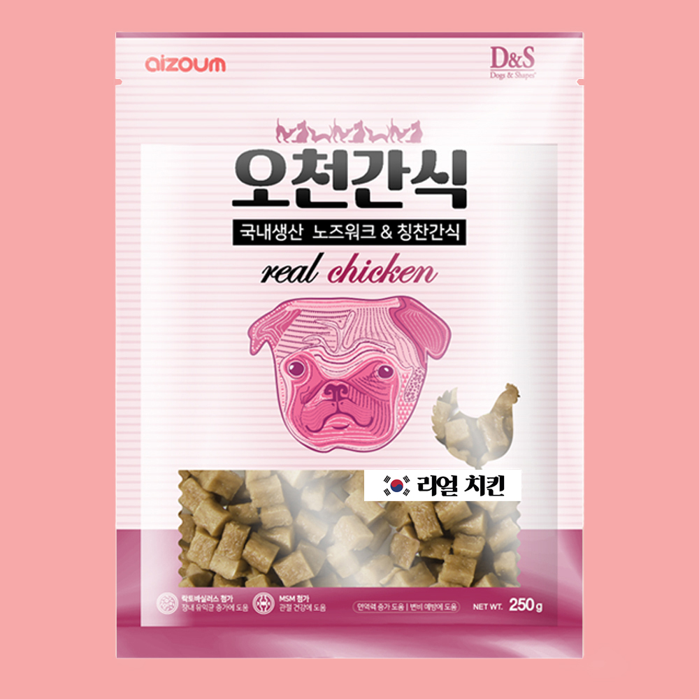 [1+1]오천간식 리얼 져키 강아지육포 노즈워크 트릿 소고기 250g : 아이조움펫