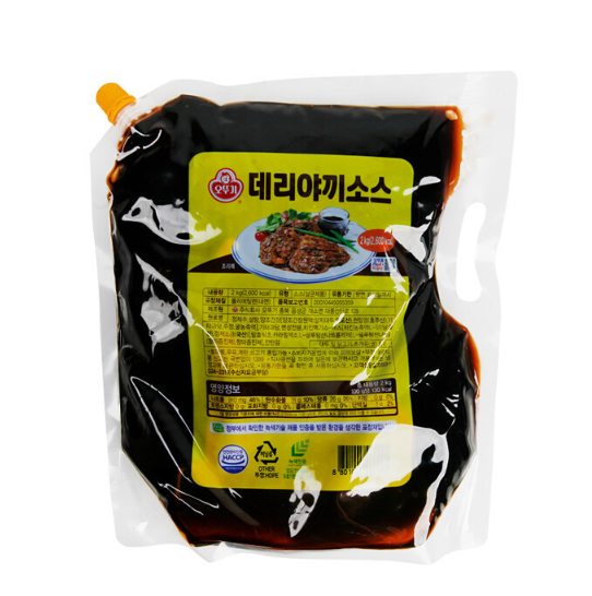 오뚜기 데리야끼 소스 2kg 대용량 업소용 분식집 소스 : 카노상점