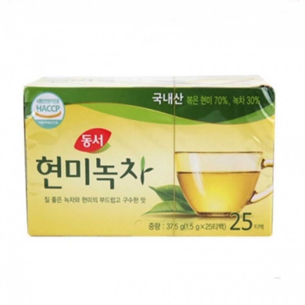 동서 현미녹차(25개입) 티백 사무실 회사 선물 구수한 : 리오스캐빈