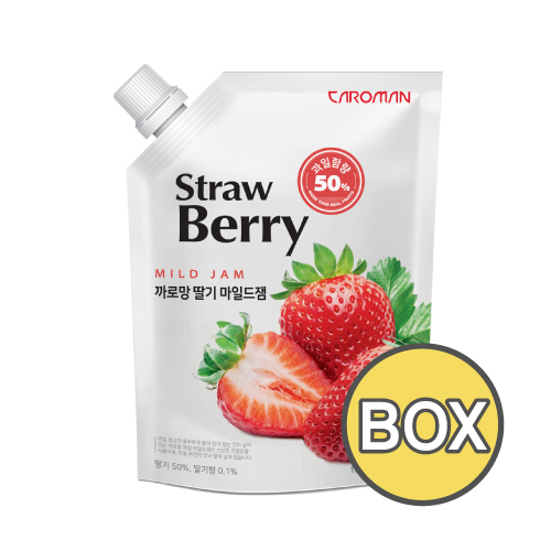 까로망 딸기 마일드잼 1kg X 1박스(12개) [소비기한 2026.08.25] : 고고커피 스토어