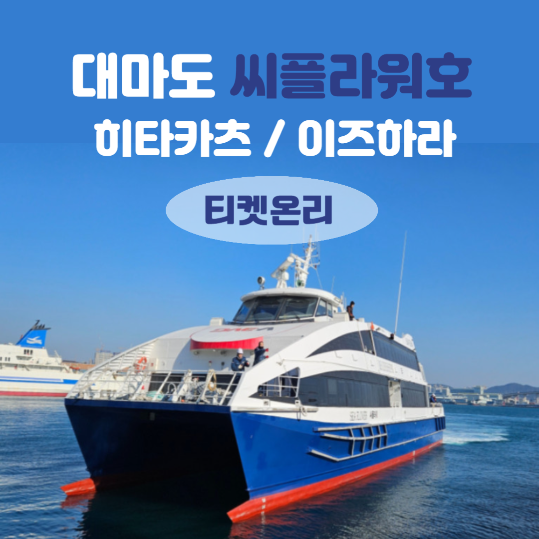대아고속 씨플라워호 일본 대마도 배편 승선권 : 큐브여행사