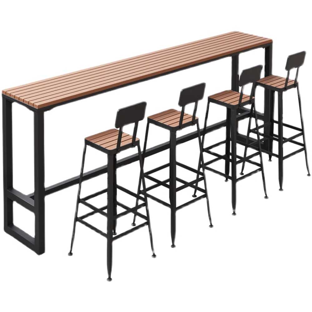 야외 바 테이블 의자 발코니 2 난간 데크 테라스 편의점 테이블 공원 1. 160x40x105CM : 이건싸다구마켓