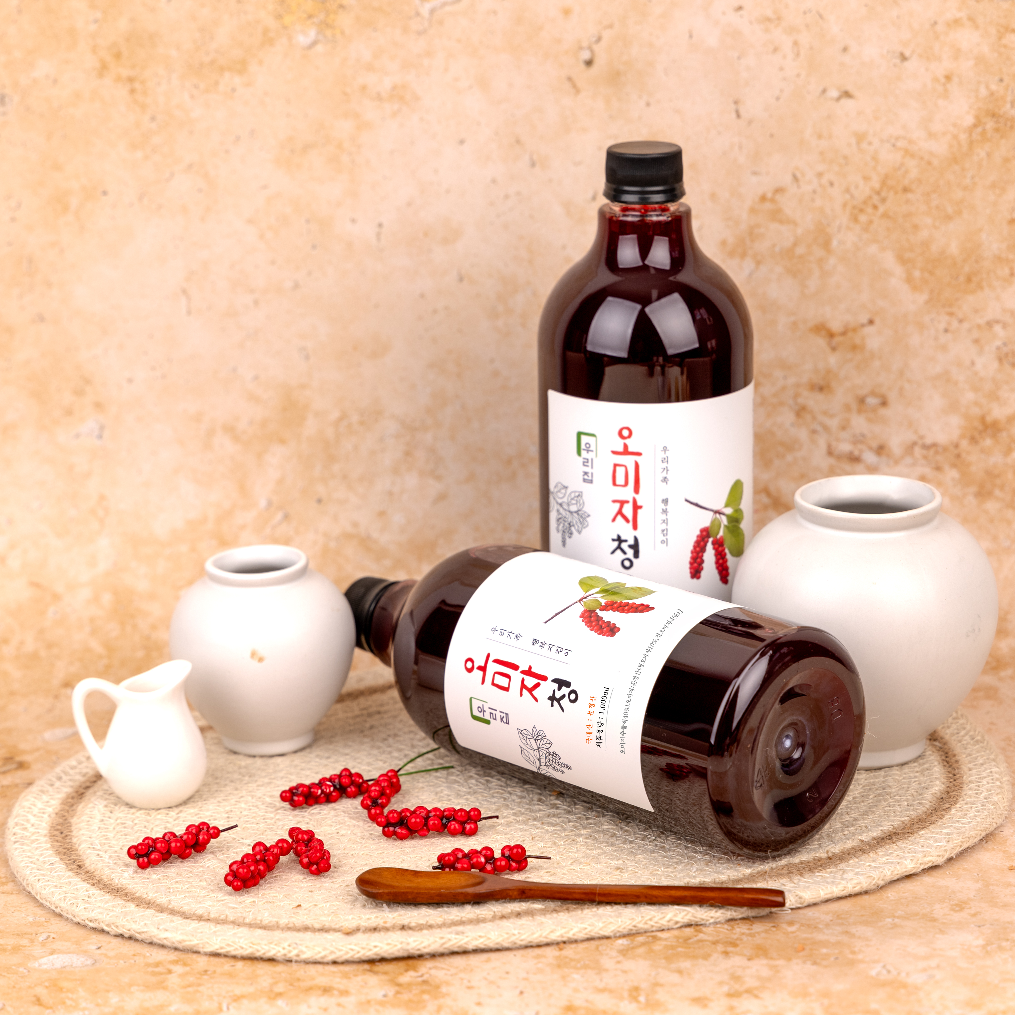 우리집 오미자청 오미자원액 오미자엑기스 1000ml : 일타농부
