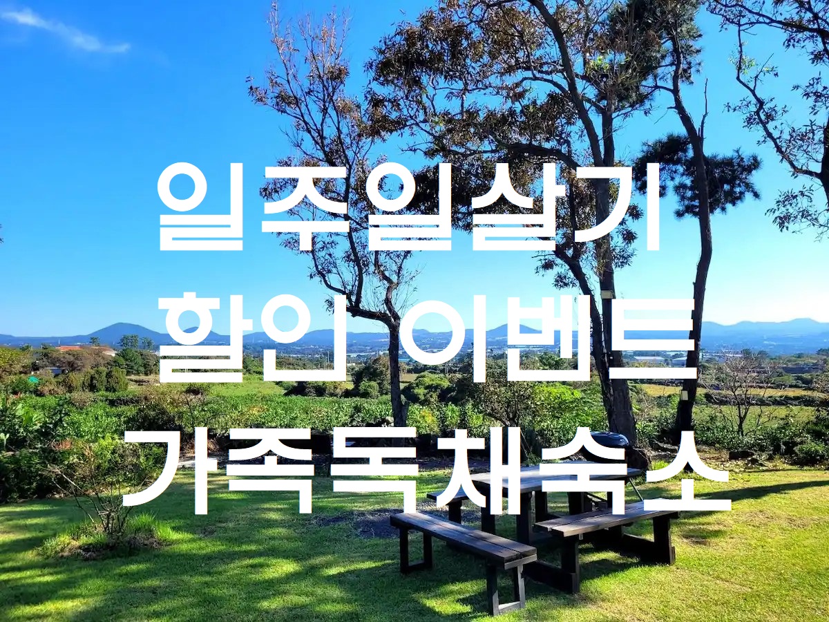 한달살기 숙소 제주도 한달살기 좋은 함덕 펜션 힐링 독채 일주일 살기 한달살이 보름살기 일주일 임대료 할인 이벤트 함덕 조천 : 그린힐민박