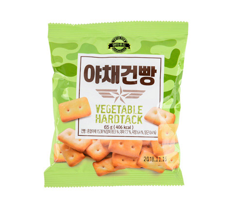 아미푸드 군대건빵4총사 야채건빵, 65g, 20개 : 파파스낵