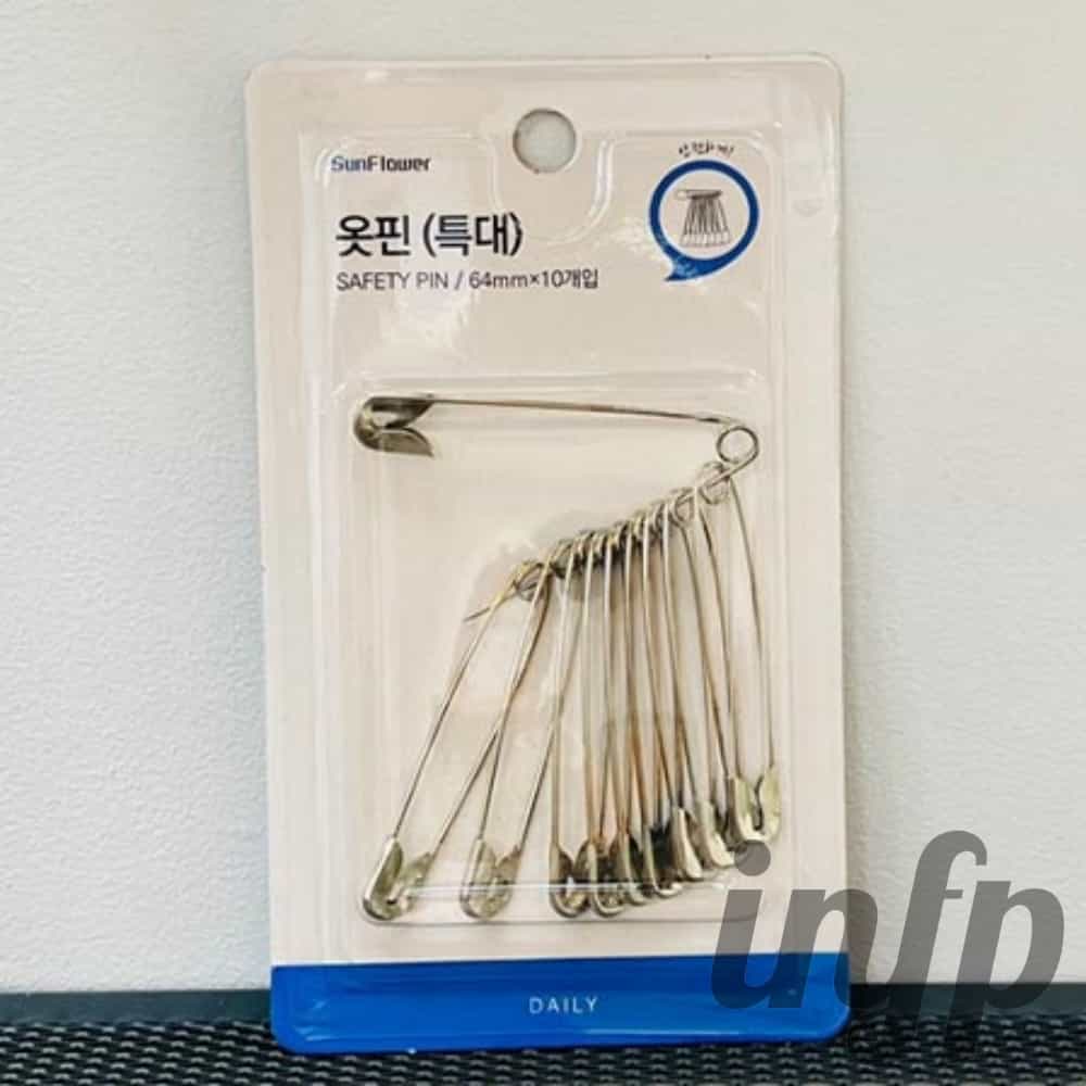 인프마켓 옷핀 특대 세탁소옷핀 텍핀 블라우스옷핀 : 아이엔프