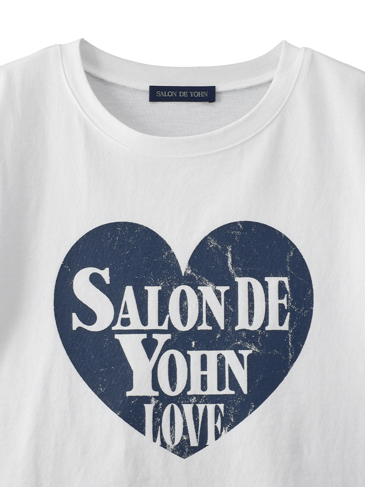 [살롱드욘] 살롱드욘 하트 크롭티_ 화이트 [Salon De Yohn Heart Crop T_ White] : 살롱드욘