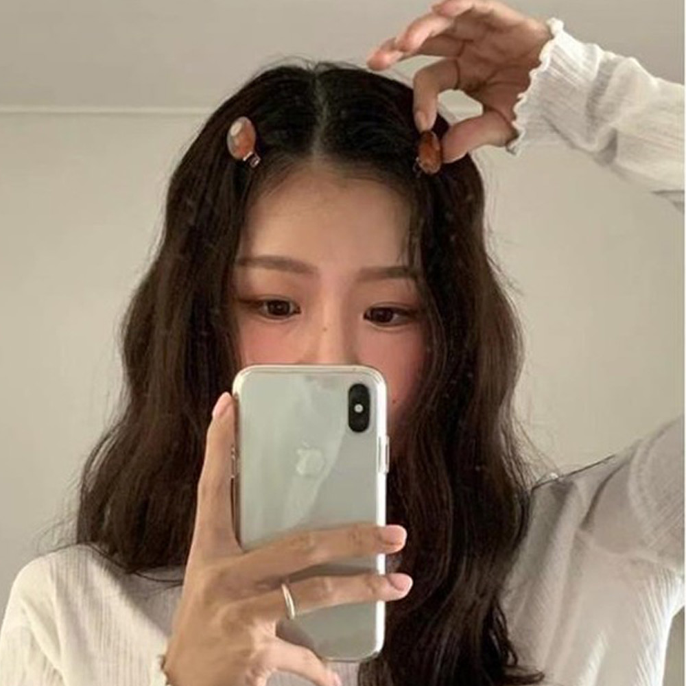 마블 앞머리 핀 옆머리핀 포인트 헤어 삔 고정 클립 미니 집게핀 : 톡톡창고