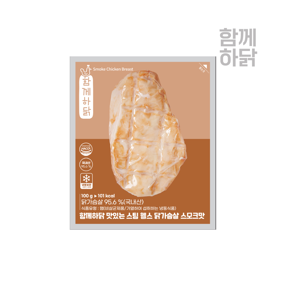 함께하닭 맛있는 스팀 헬스 닭가슴살 스모크맛 100g 30팩 3kg : 함께하닭STORE