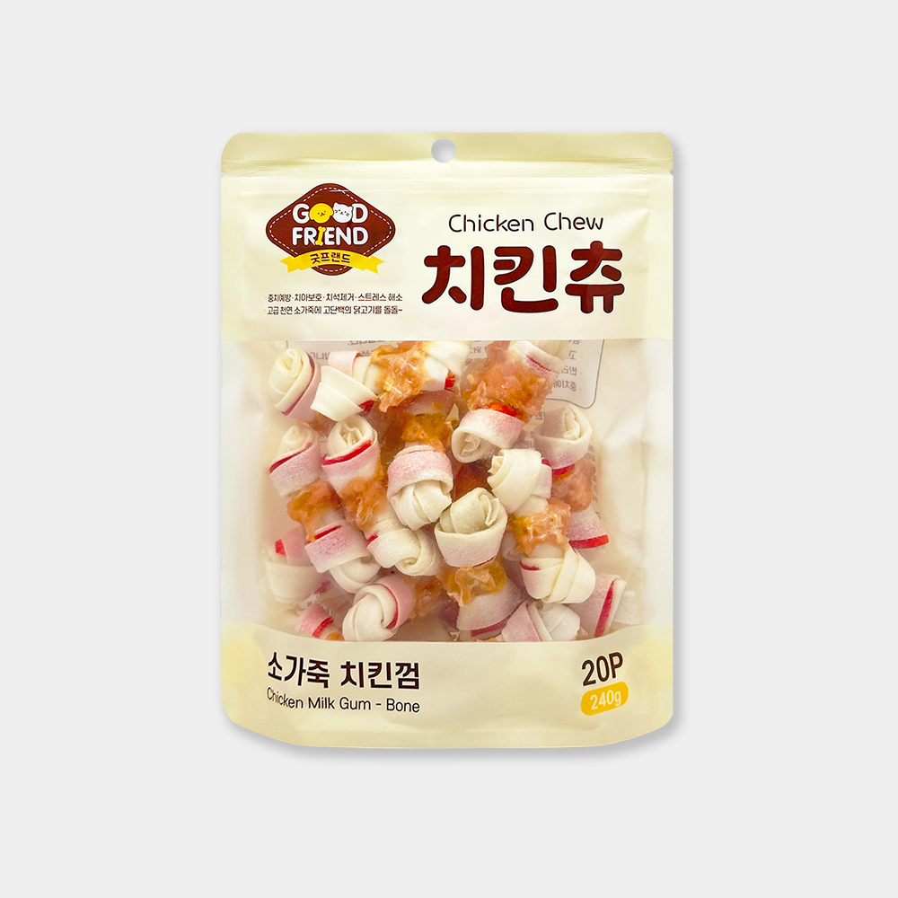 굿프랜드 치킨츄 대용량 20p, 240g, 1개 : 바른펫