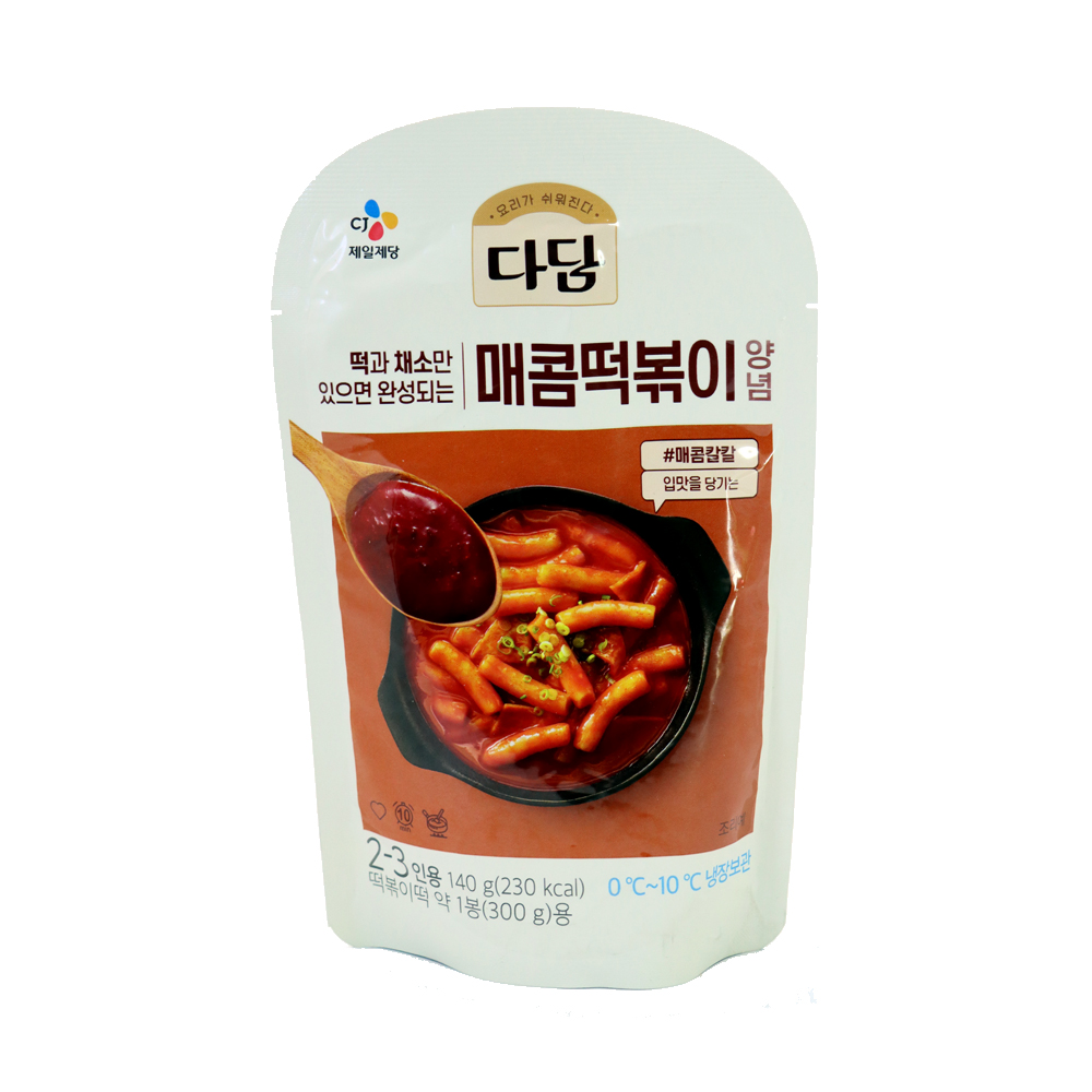 캠핑 혼밥 양념장 다담 매콤떡볶이 양념소스/140g x8개/냉장식품 : sunmart25