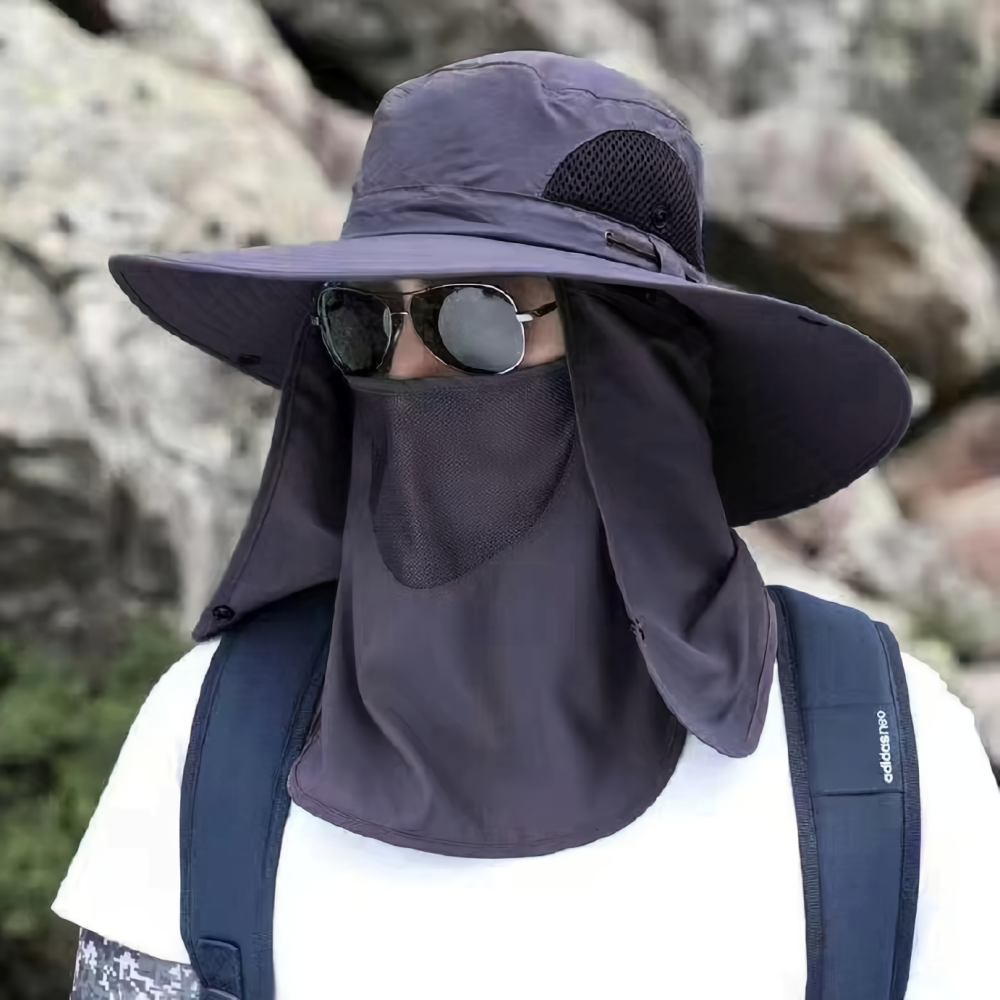 넓은챙 산책 캠핑 등산 여행 얼굴 햇빛차단 가리개 모자 여름 버킷햇 남자 작업 벙거지모자 : 제노아몰