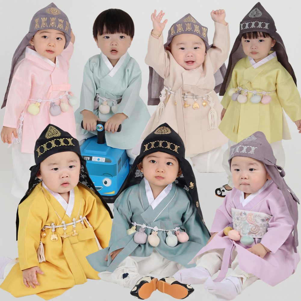 남아 돌한복 백일한복 대여 : 파티지우