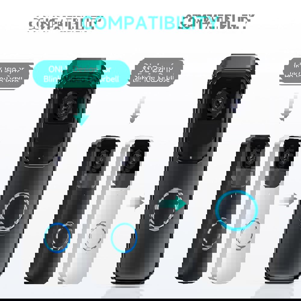 각도 45도에서 135도로 블링크 초인종 카메라용 도난 방지 코너 넓은 시야 좌우 조절 , 검은색 Adhesive Door Mount : 시구왕사