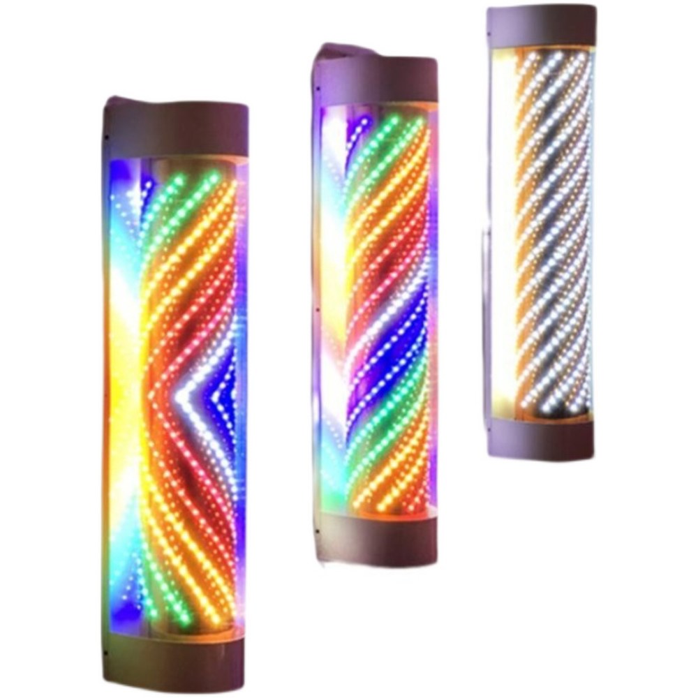 미용실싸인볼 라이트 조명 무지개 이발소 바버샵 18x120cm 헤어샵 회전식 led X1[무지개13 60]회전등 표준 규격 : 르뽀렘a