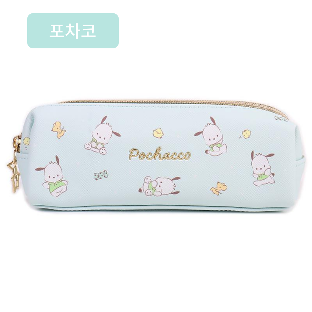산리오 투지퍼필통 W지퍼 중학생 고등학생 고학년필통 펜파우치 시나모롤 : 미니와엔찌