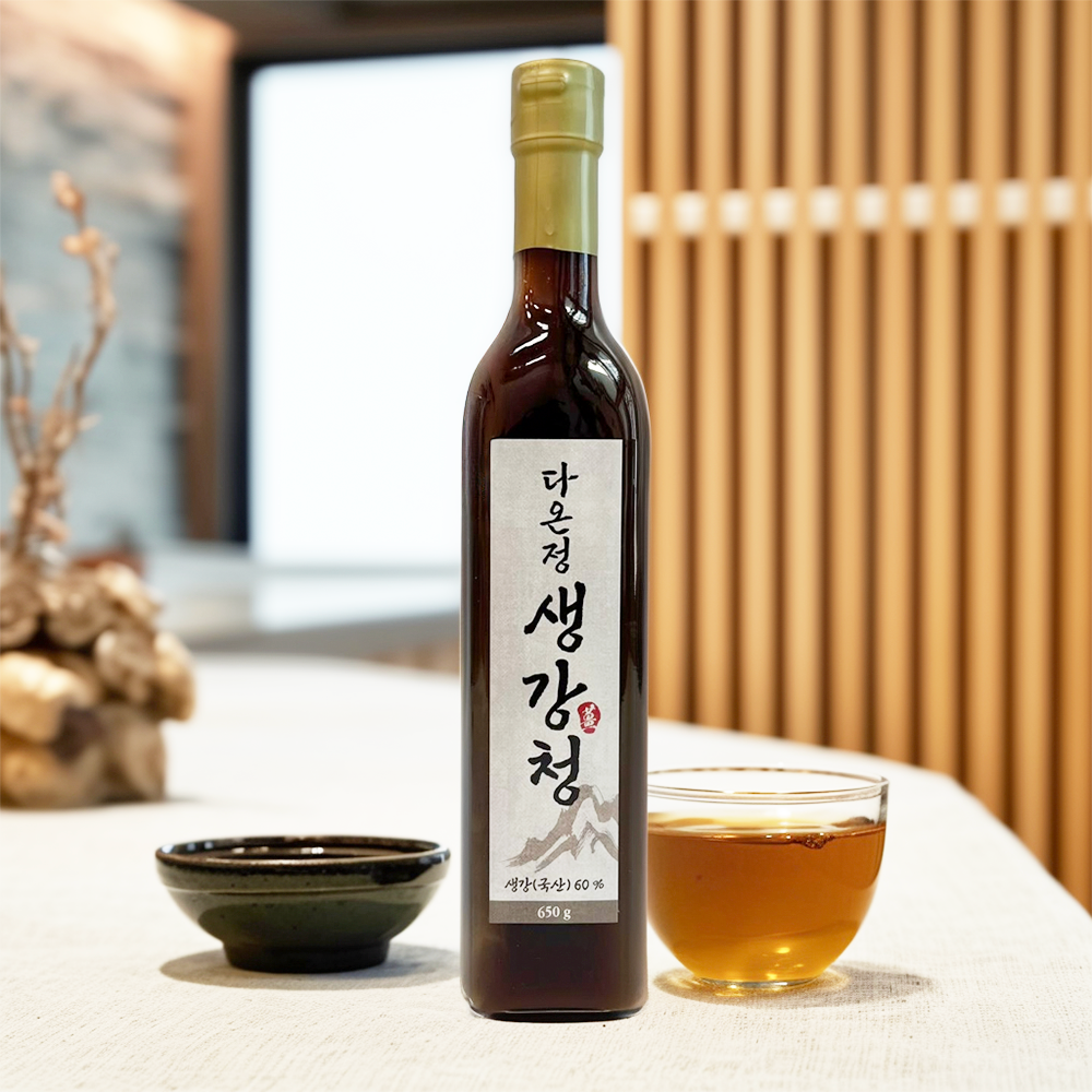 다온정 생강청 생강차 진저라떼 계피 착즙 선물 650g, 1개 : 다온정 스토어