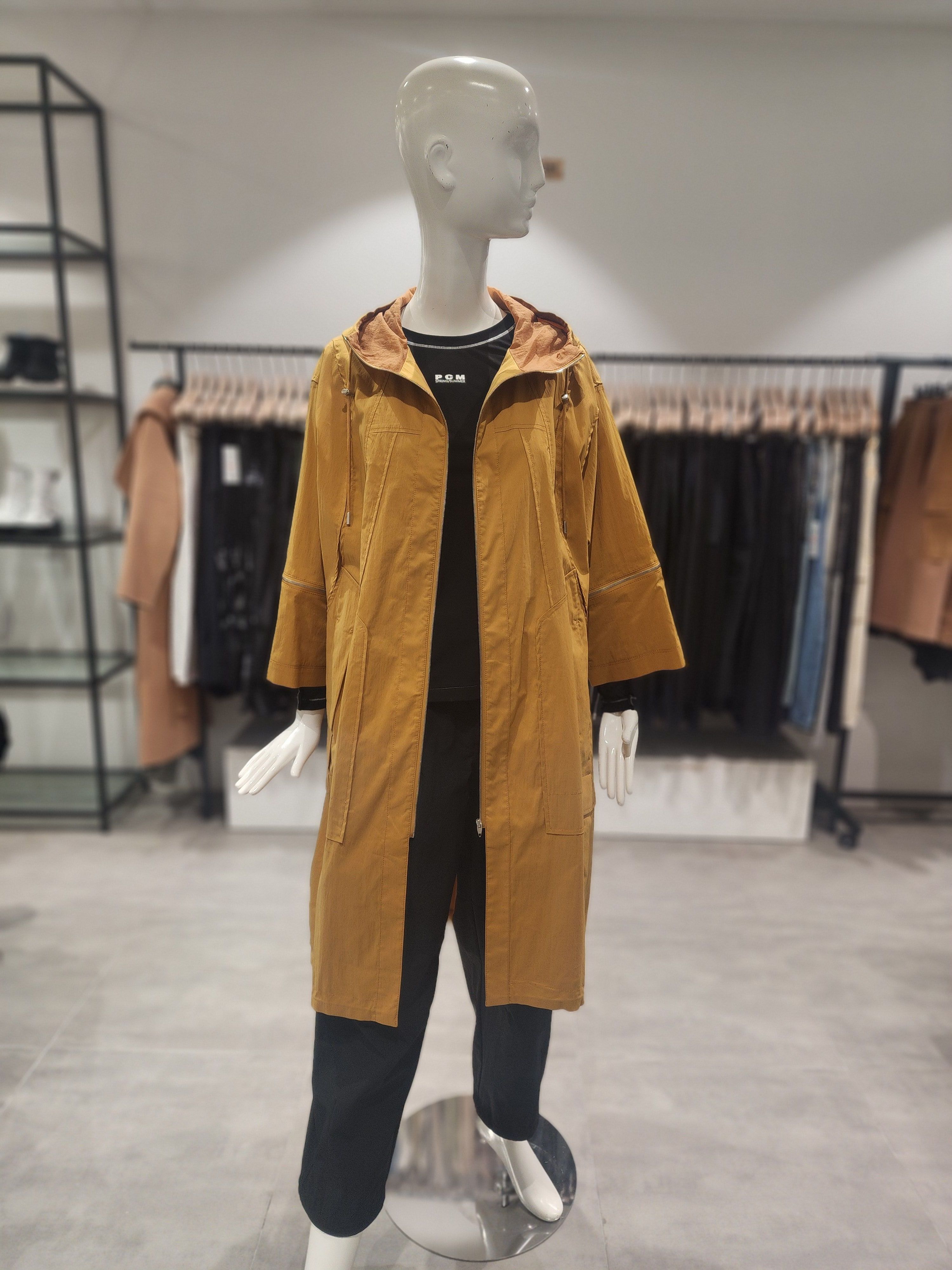 데무   라운드컷후드넥롱코트 ( YW2404640 ) : 마리오아울렛 데무