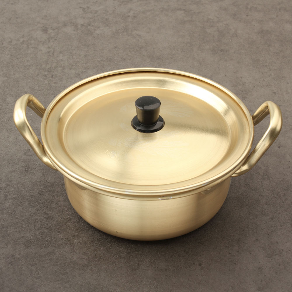 국산 양은냄비 양수 업소용 라면 찌개냄비 황냄비 뚜껑미포함 12cm : 핸썸키친
