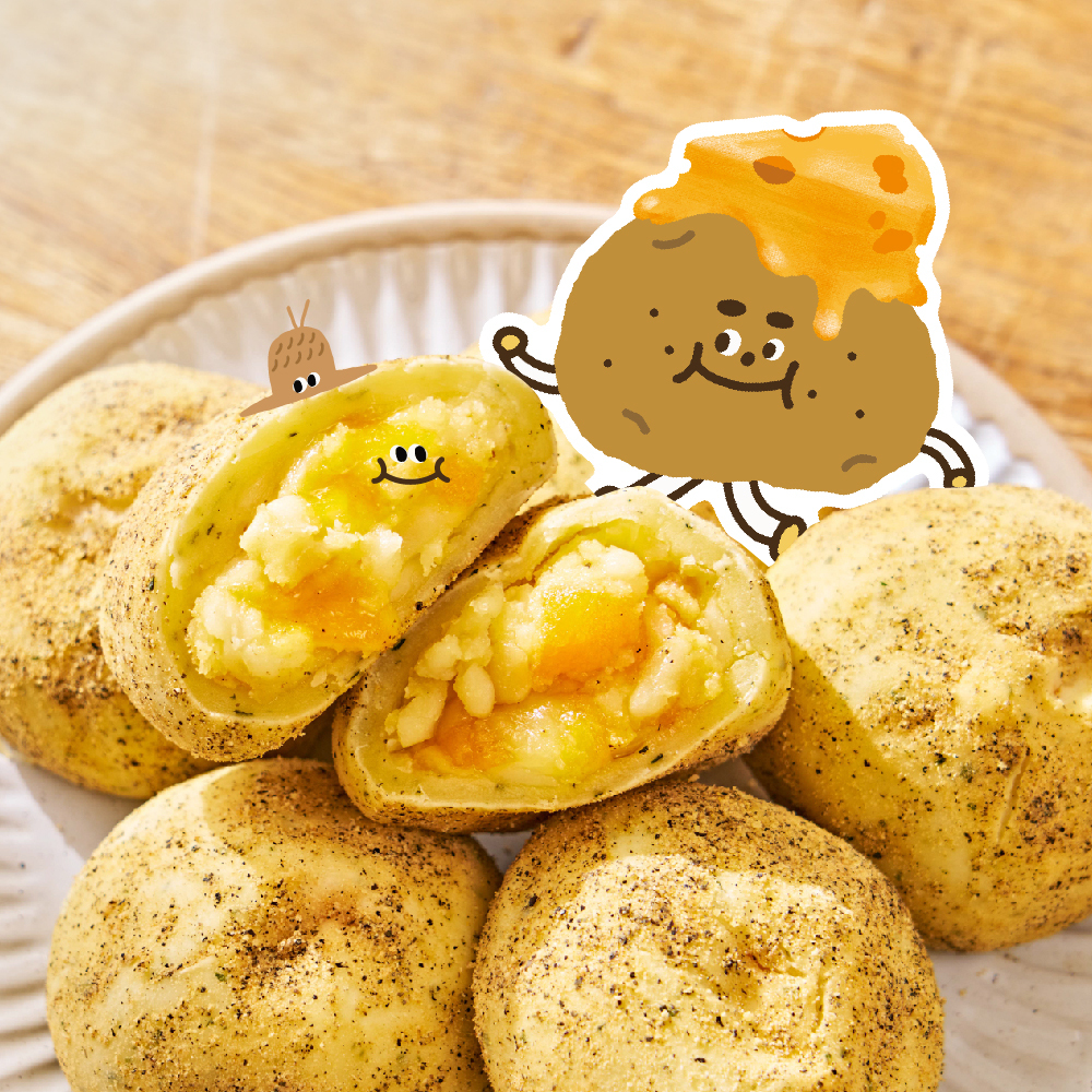 [농담꾼감자빵] 치즈감자 구황작물빵 2박스 원쁠원 아침 식사 아이 간식 대용 모짜렐라 체다 : 주식회사 비빔고