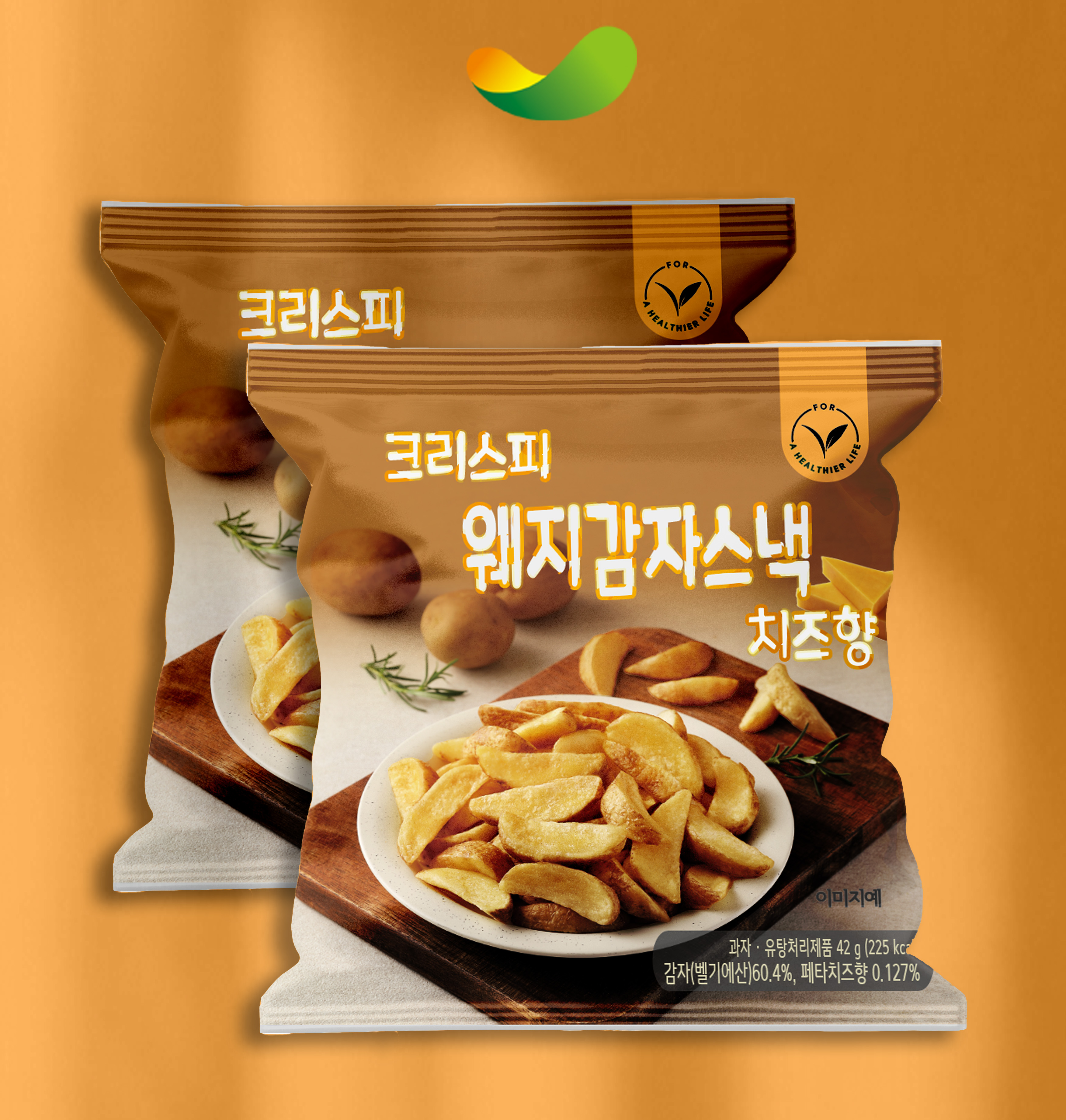 크리스피 웨지감자스낵 치즈향 (10봉) : 명성식품