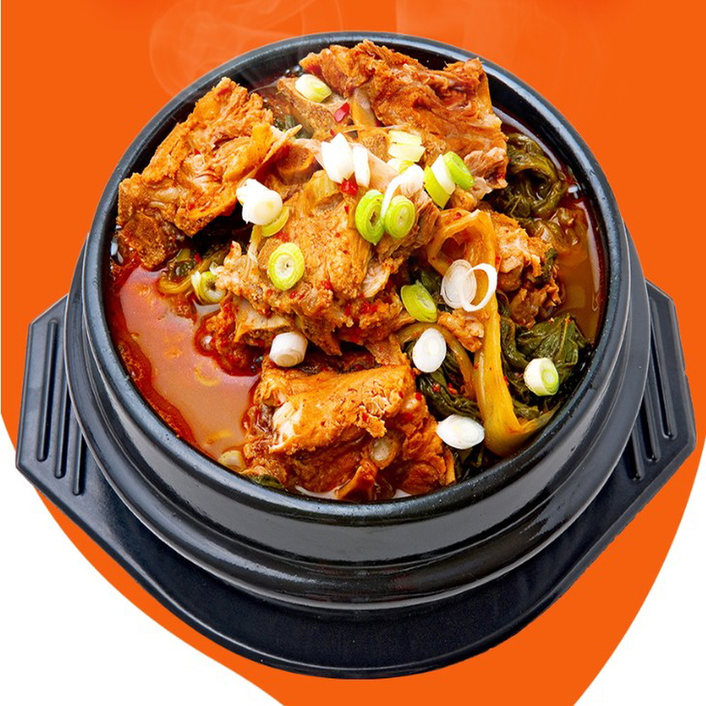 돼지 통뼈를 가마솥에 할머니 손맛 전통방식으로 끓인 우거지 뼈해장국 1kg x 4팩 : 지와이스토리